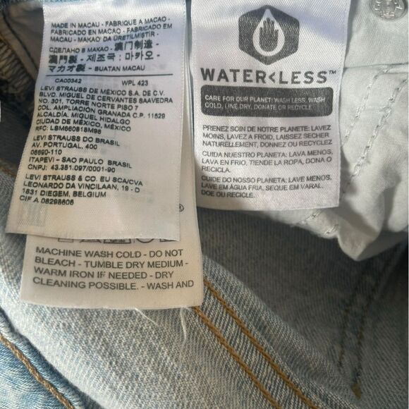 Levis Premium 70s High Slim Straight Denim Jeans Womens Size 25 - Picture 8 of 12